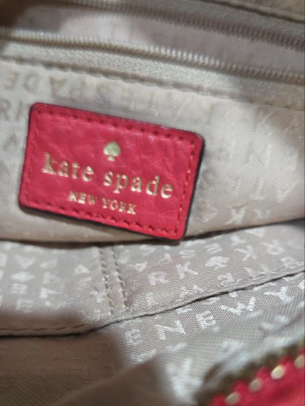 kate spade Red Perforated Leather Shoulder Crossbody Bag